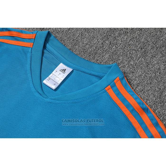 Fato de Treino Manchester United Manga Curta 2022-2023 Azul - Calcas Curta